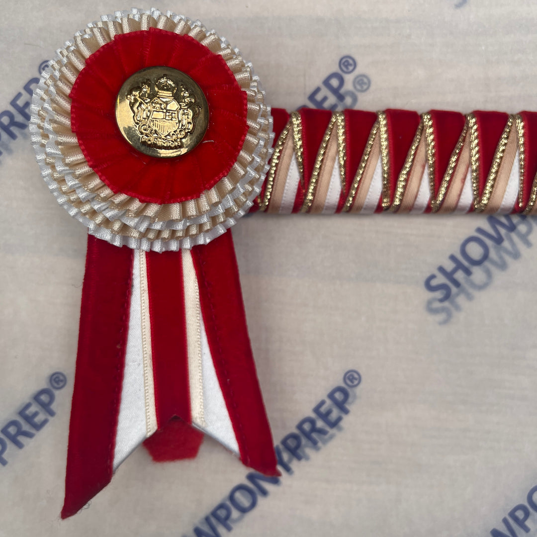 16” Red, White & Gold Browband