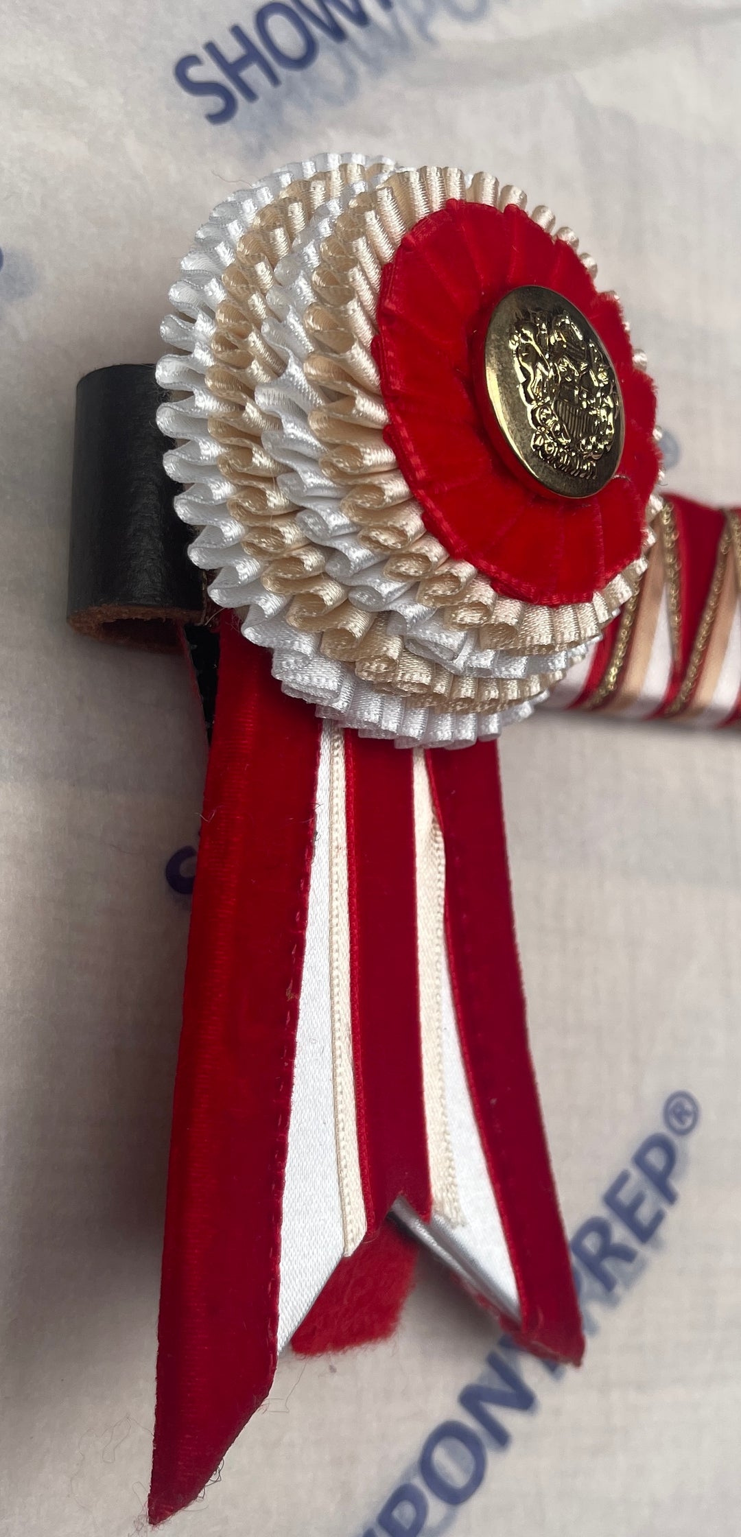 16” Red, White & Gold Browband
