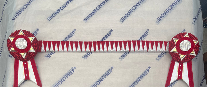 17” Red & Silver Browband