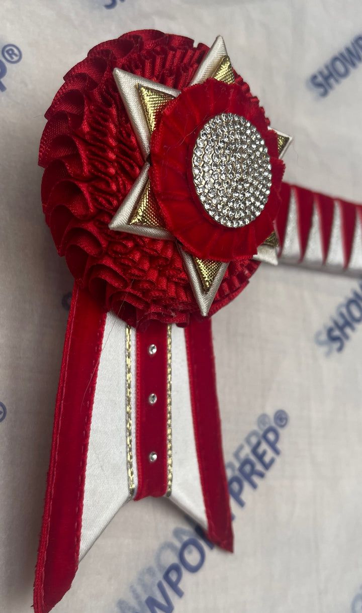 17” Red & Silver Browband