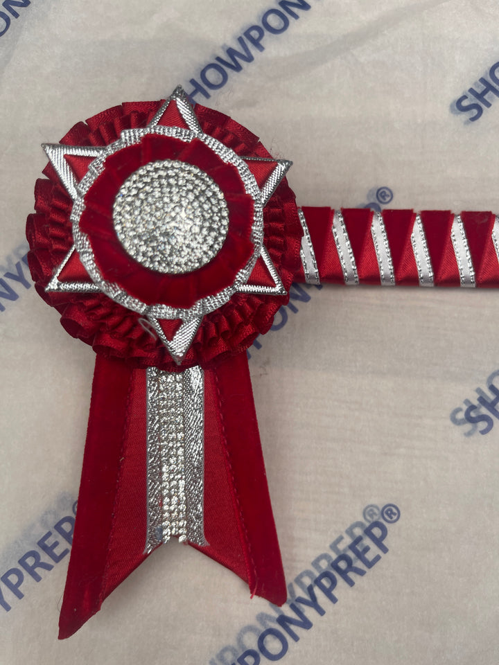16” Red & Silver Browband