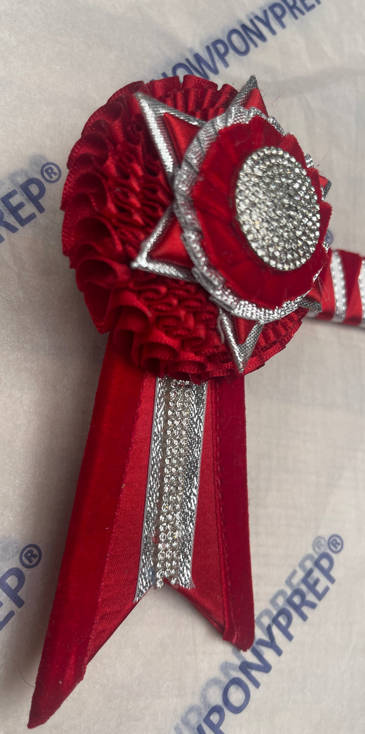 16” Red & Silver Browband