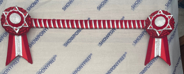 16” Red & Silver Browband