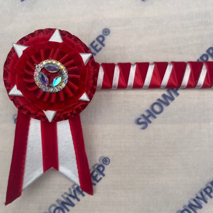 17” Red & White  Browband