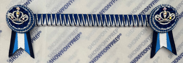 13” Navy, Royal & White Browband