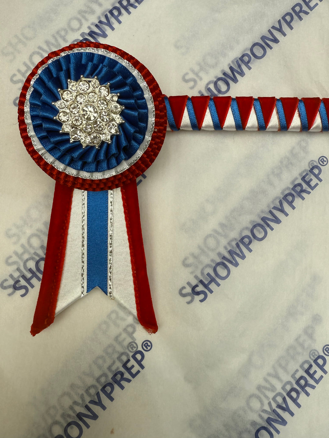 13" Royal, Red & White Browband