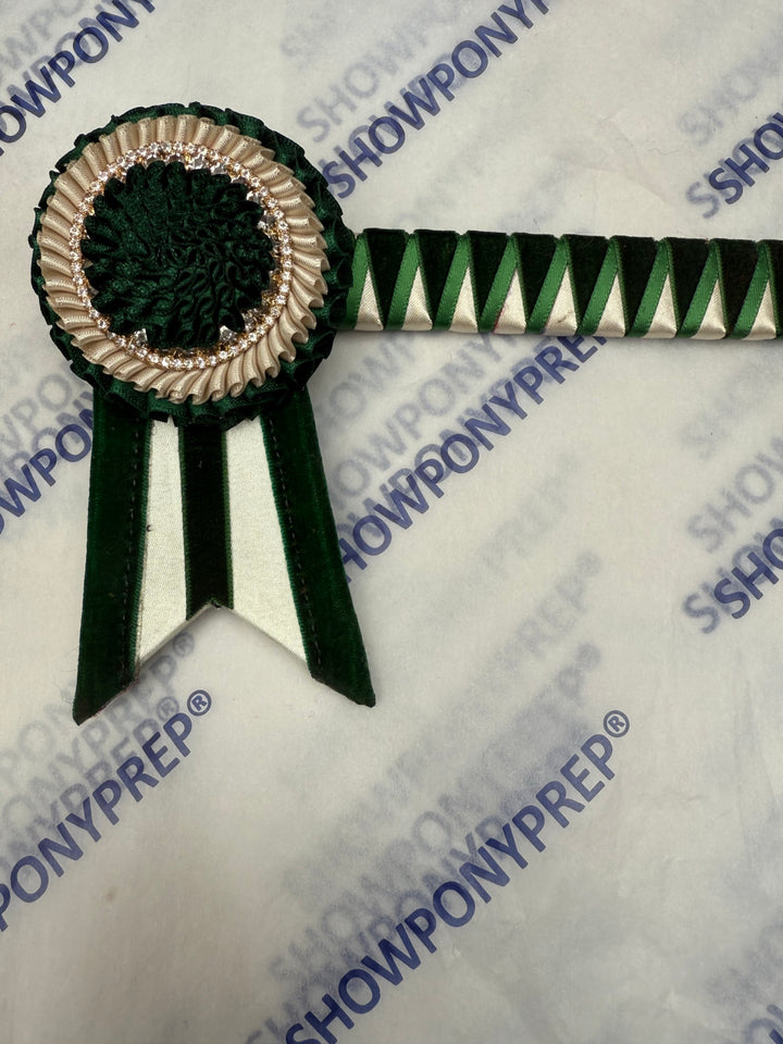 13" Green & Ivory Browband