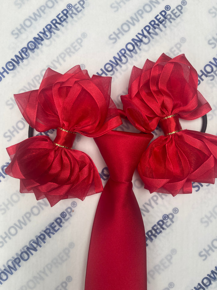 MATCHING ZIP TIE HAIR BOWS