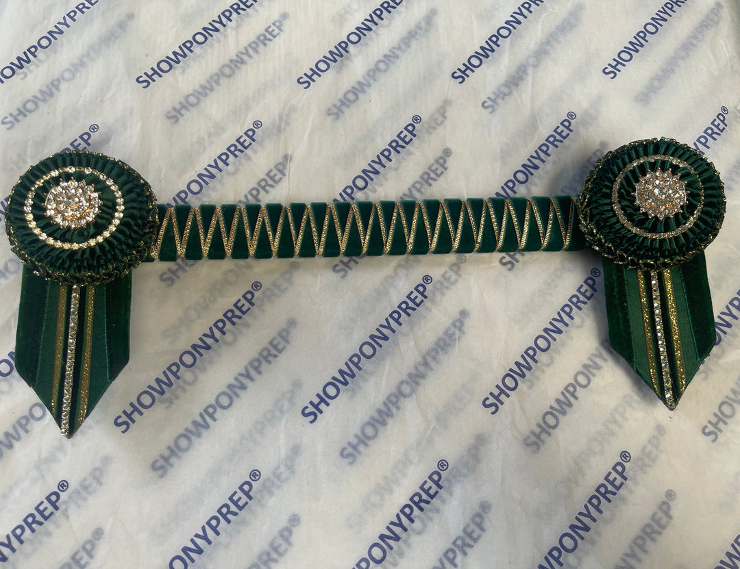 13.5" Green & Gold Browband