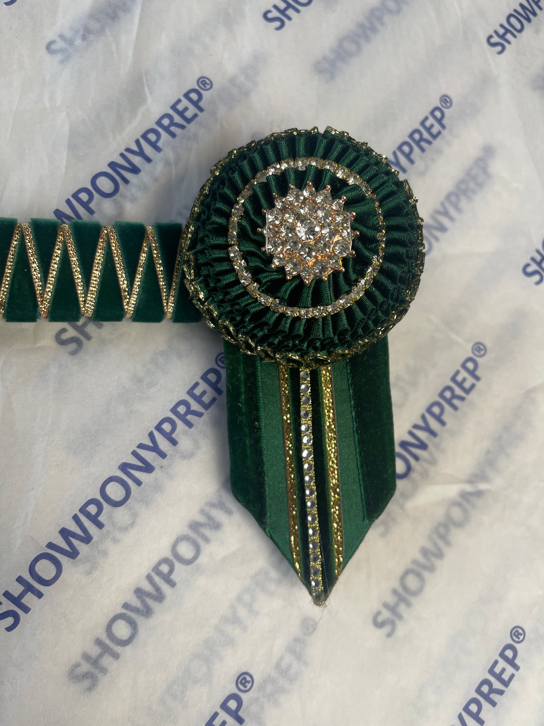 13.5" Green & Gold Browband
