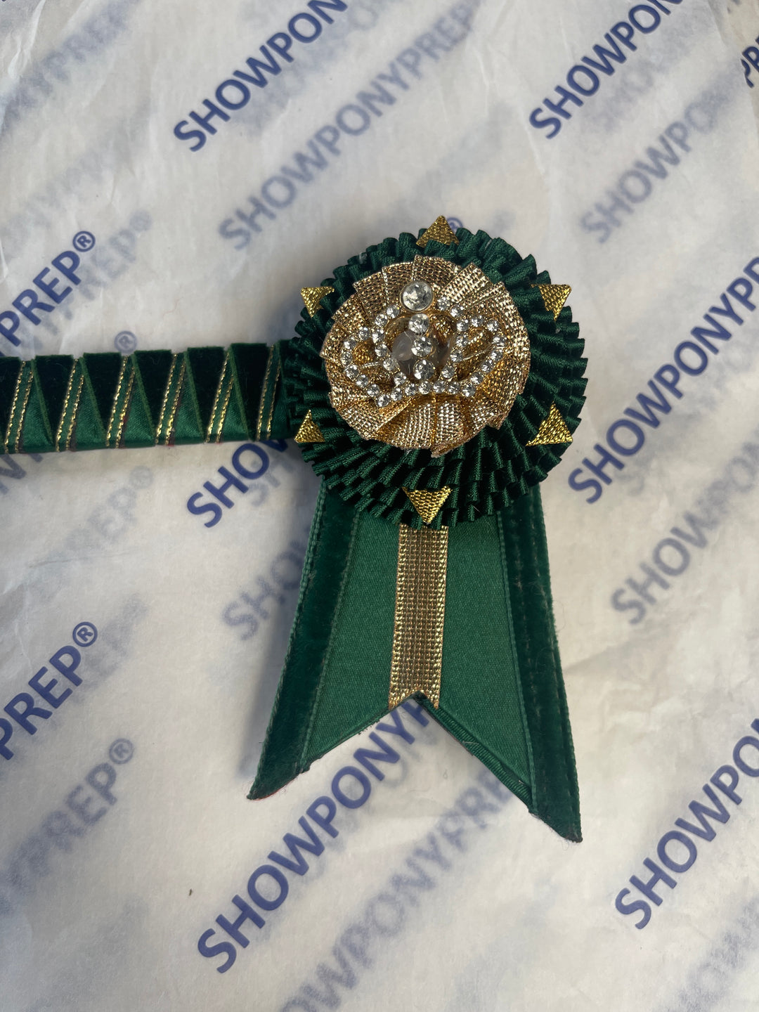 13.5" Green & Gold Browband