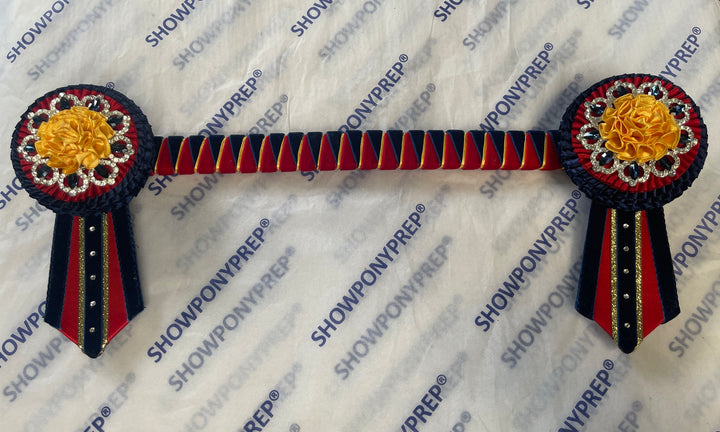 14” Red, Navy & Orange