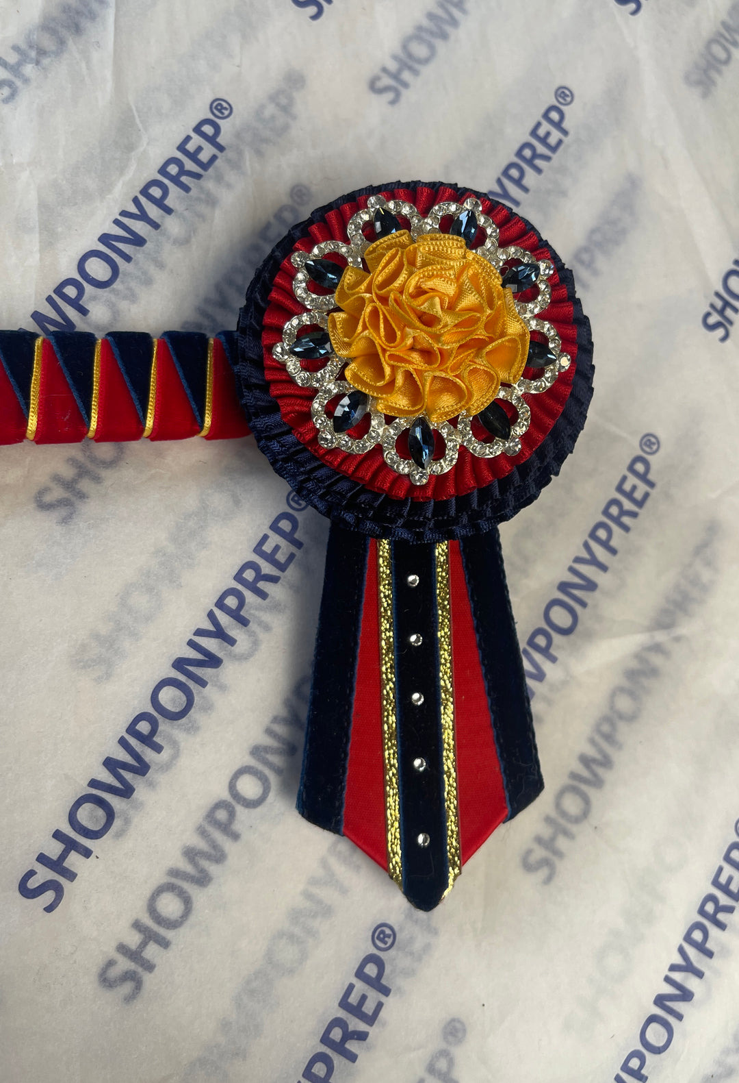 14” Red, Navy & Orange