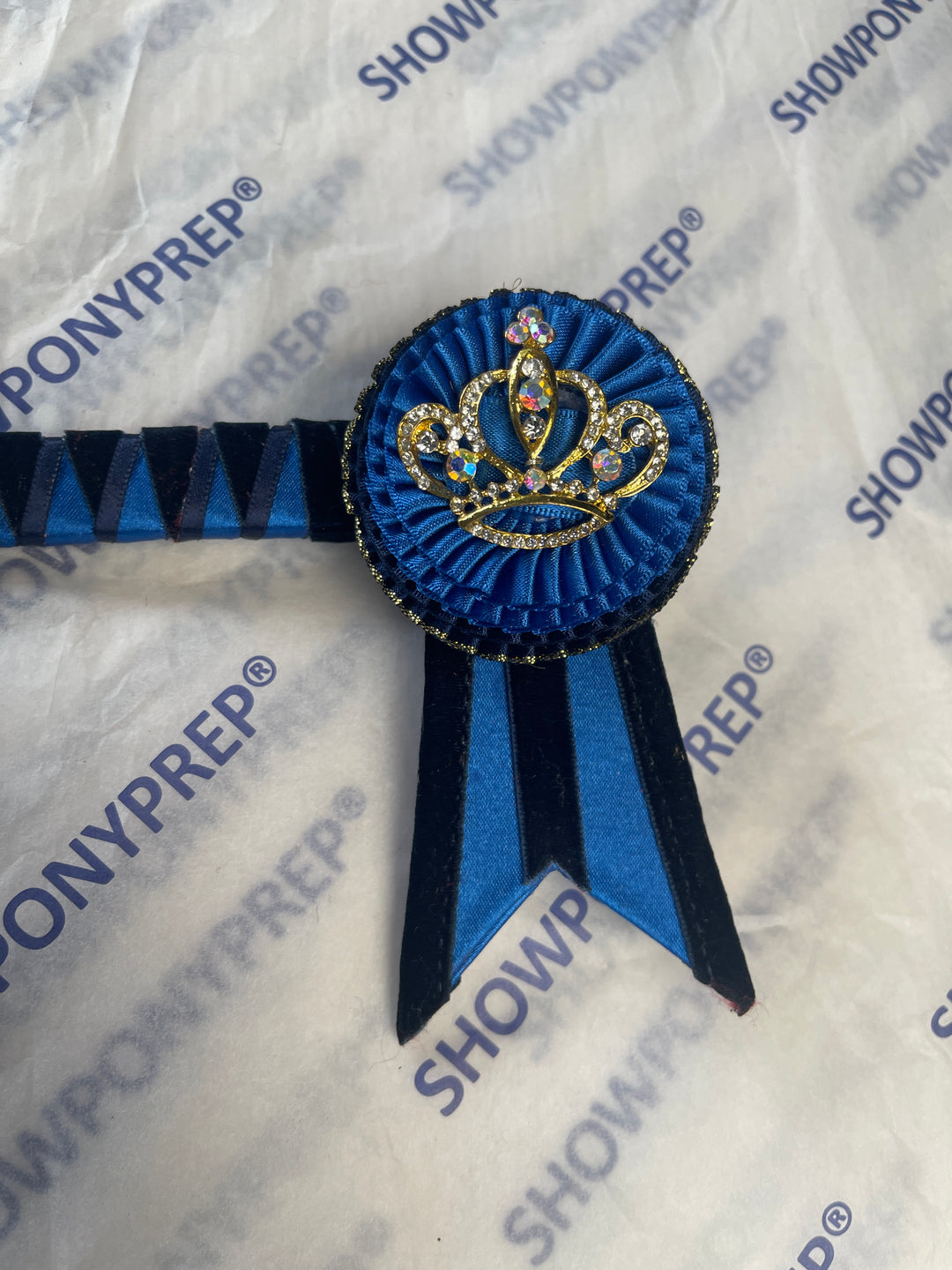 14” Navy Browband with Diamond Crown