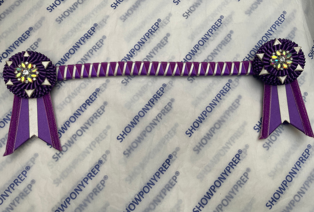 14.5” Purple & White Browband