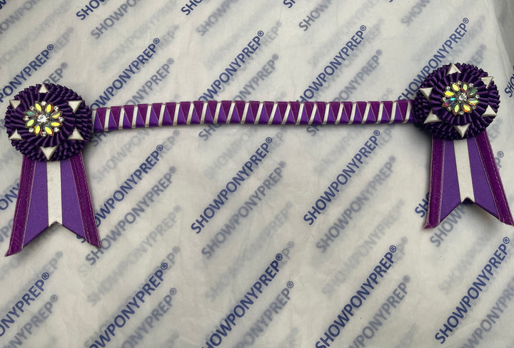 14.5” Purple & White Browband