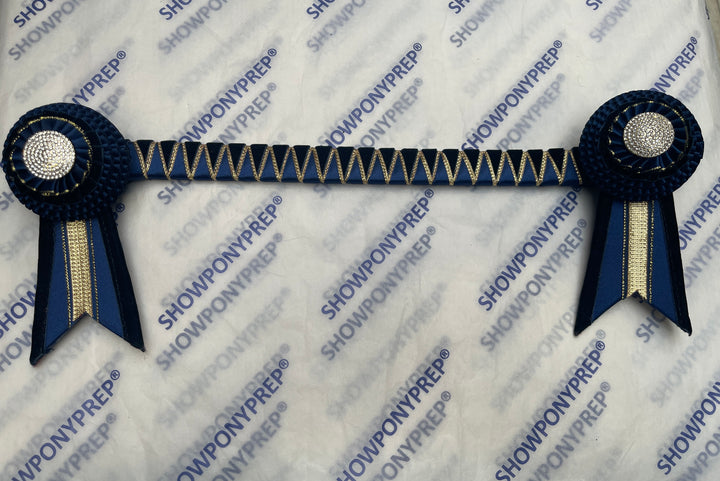 14.5” Navy & Gold Browband