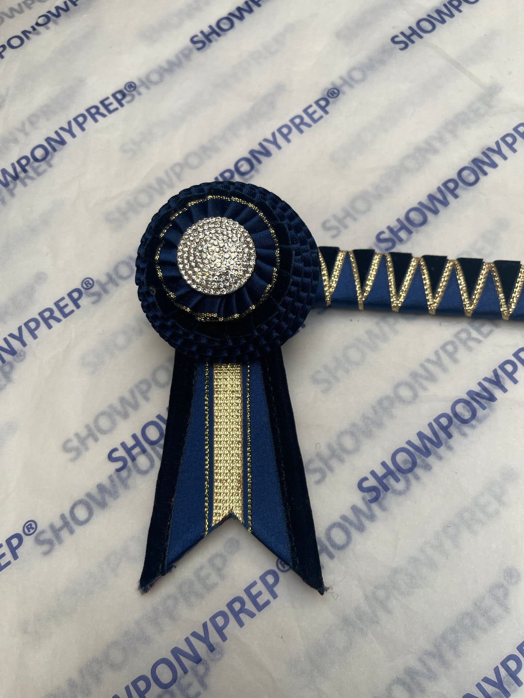 14.5” Navy & Gold Browband