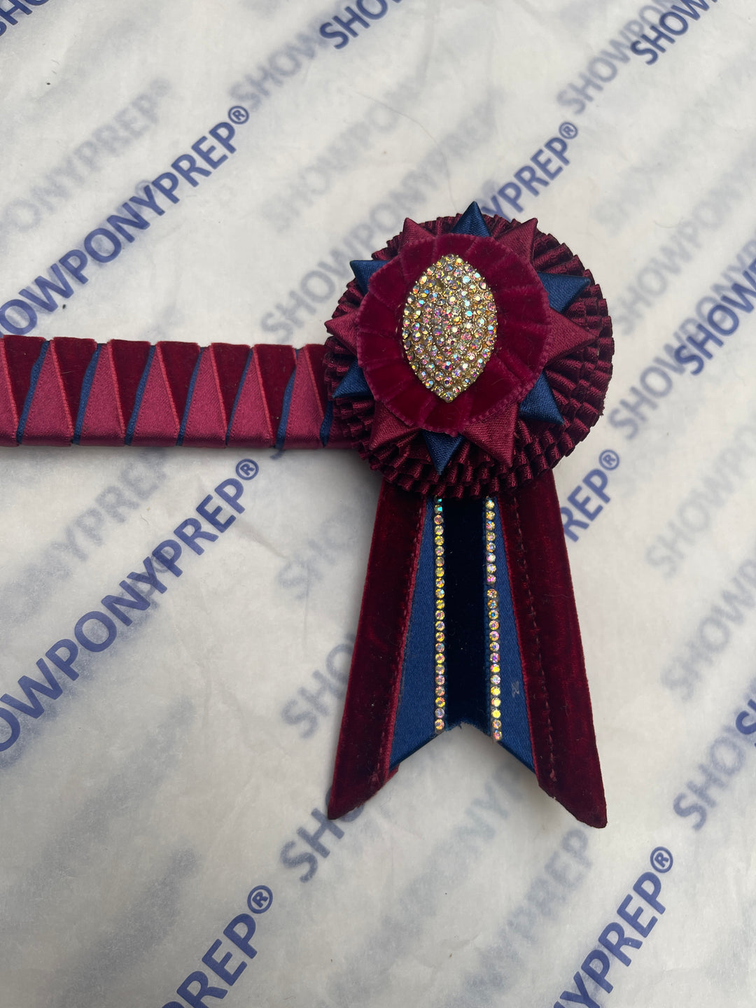 14.5” Burgundy & Navy Browband
