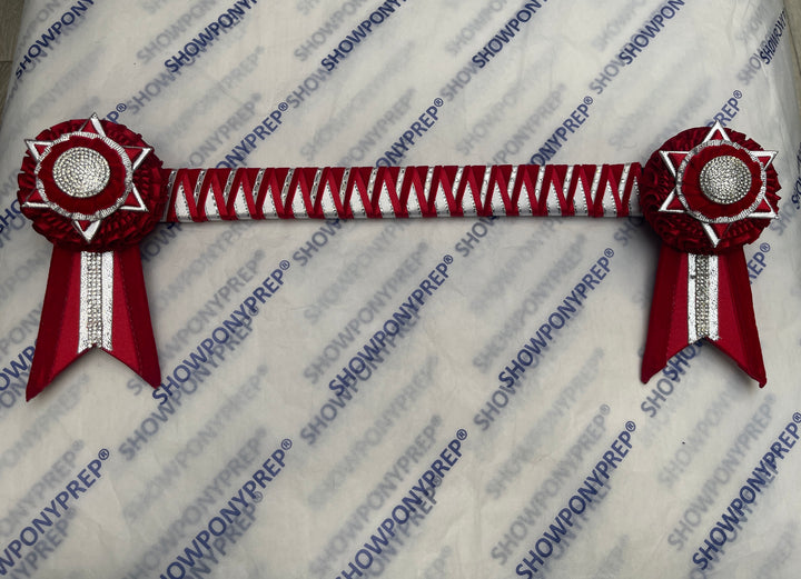 14.5” Red & White Browband