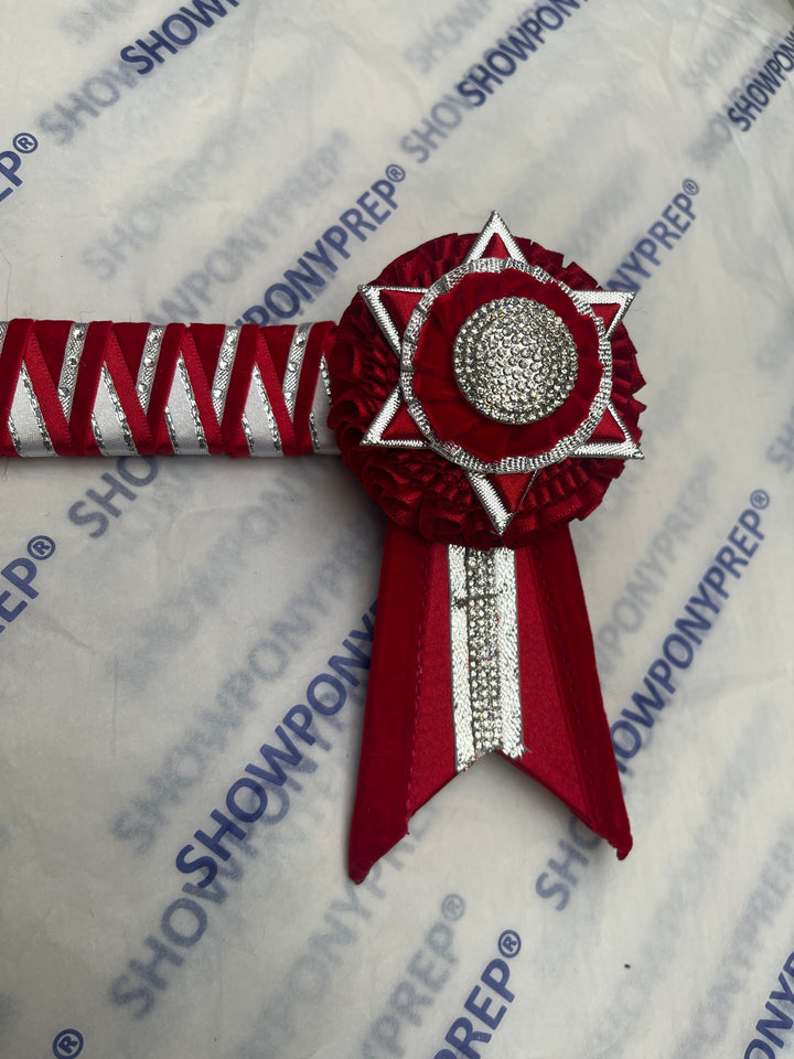 14.5” Red & White Browband