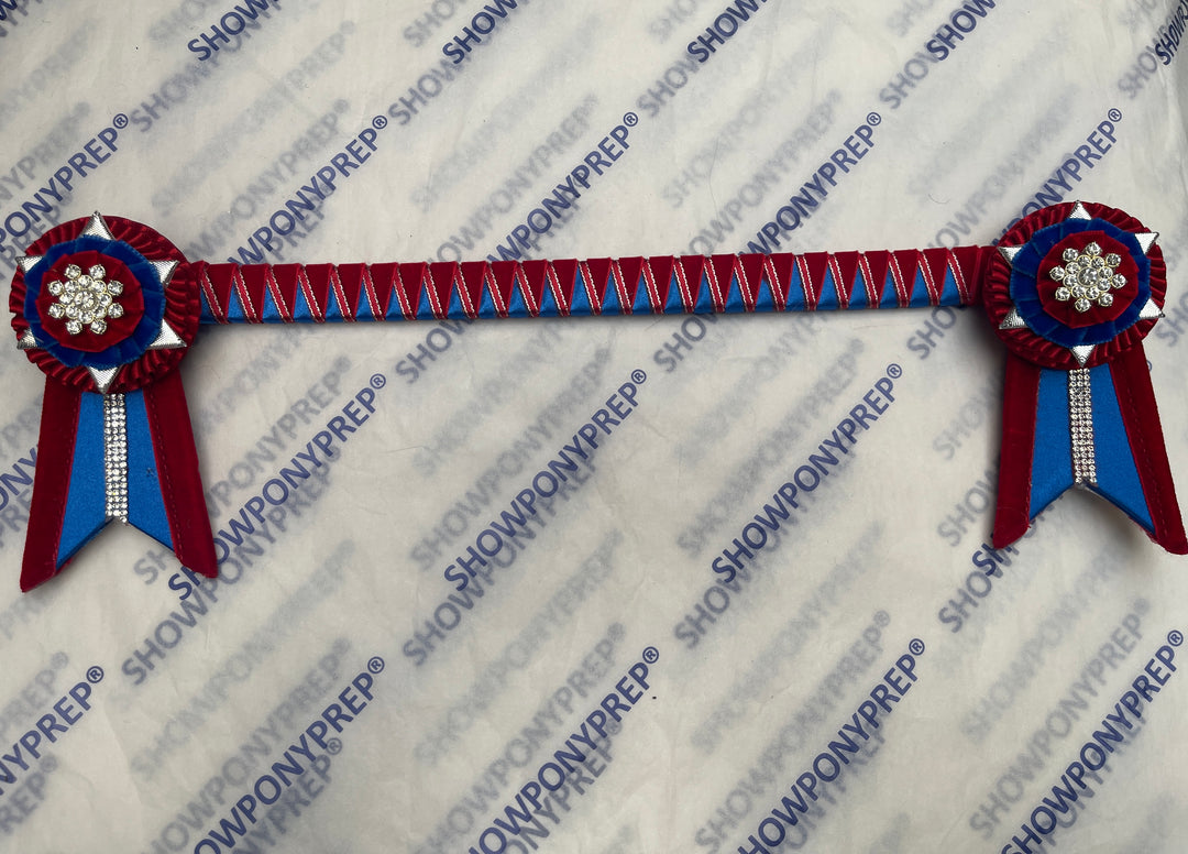14.5” Red & Blue Browband