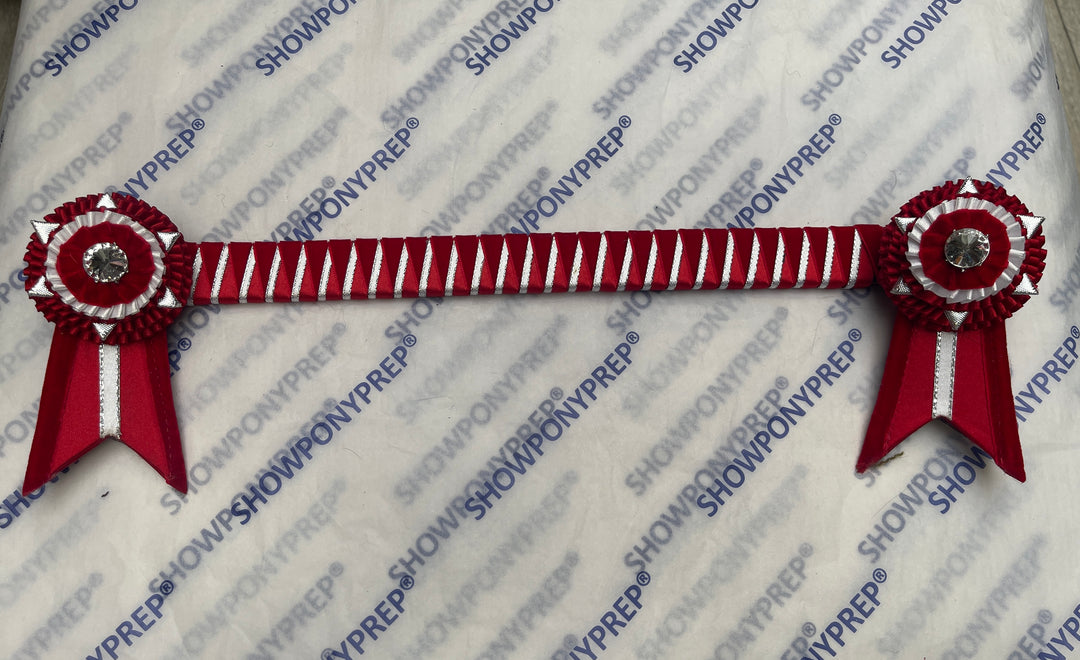 15” Red, White & Silver Browband