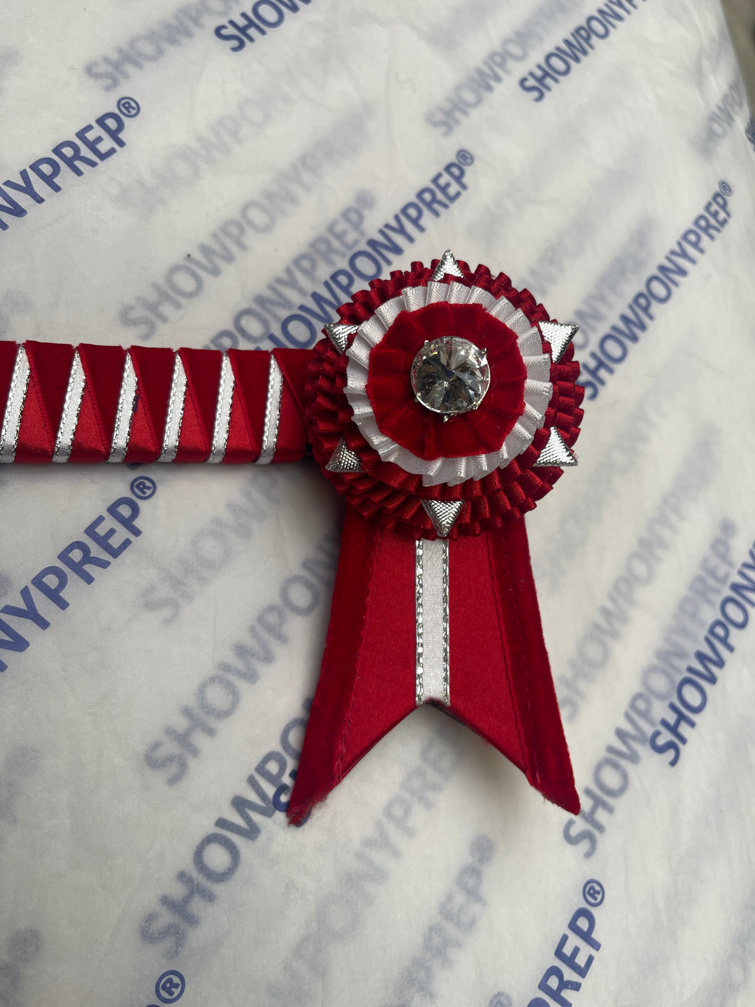 15” Red, White & Silver Browband