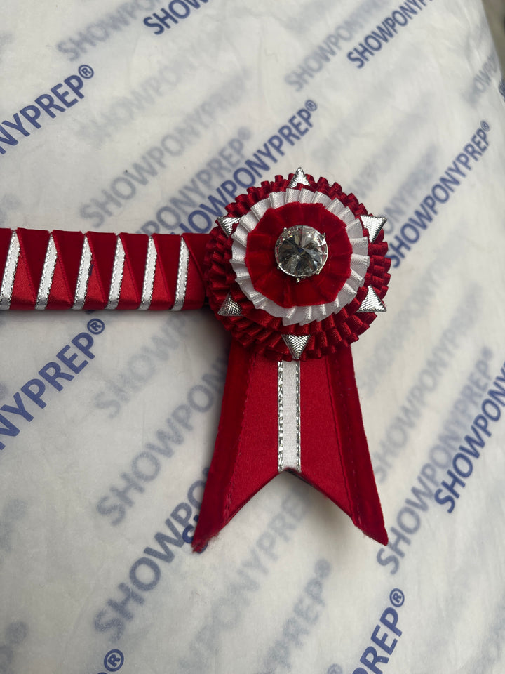 15” Red, White & Silver Browband