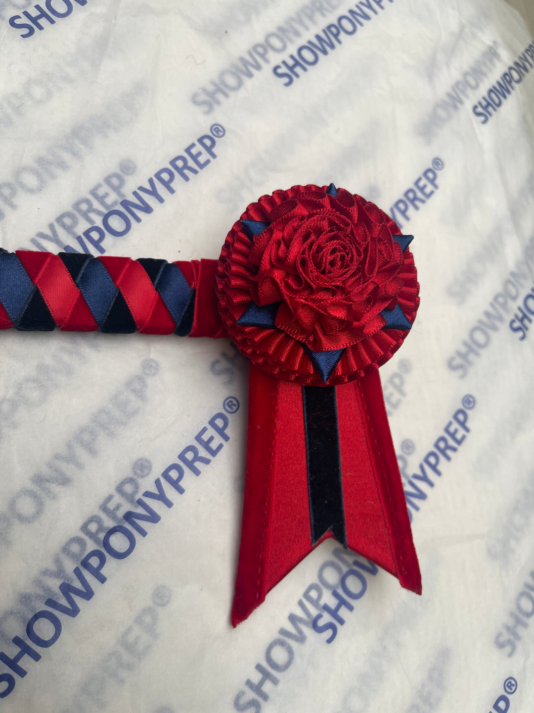 15” Red & Navy Browband