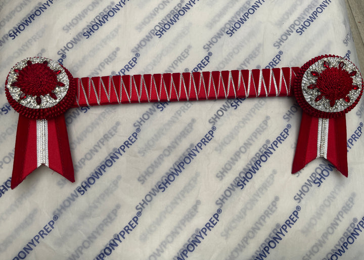 15” Red & Silver Browband