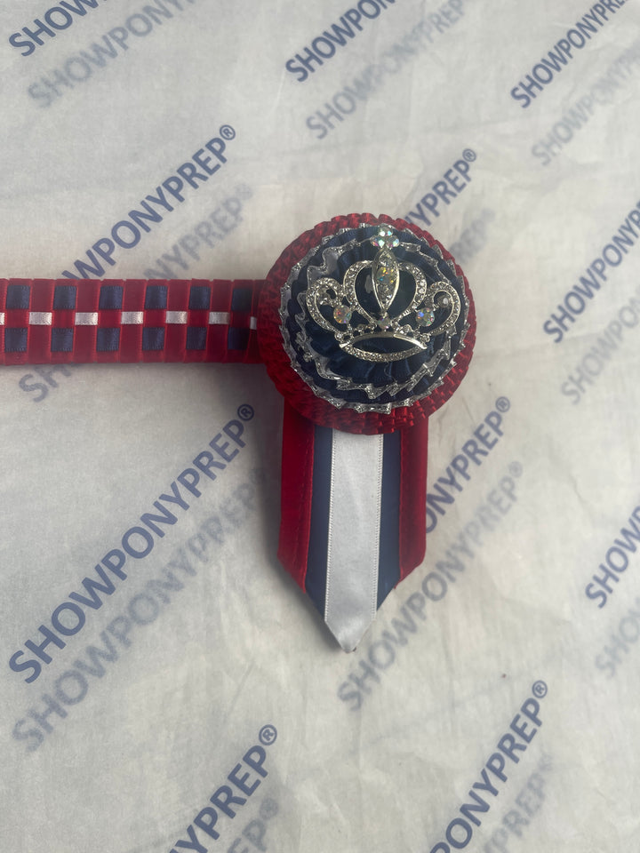 16" Red, Navy & White Browband