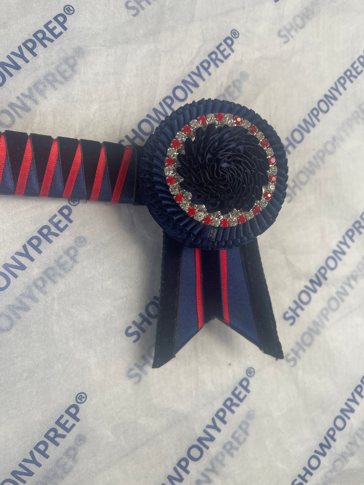 16" Red & Navy Browband