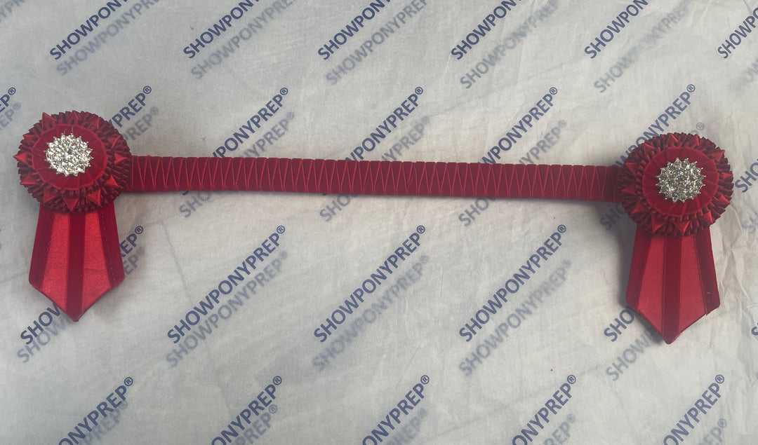 16" Red Velvet Browband