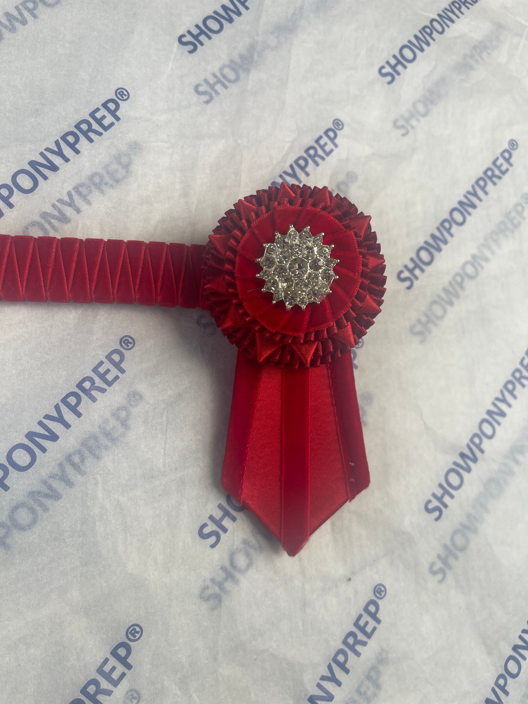 16" Red Velvet Browband