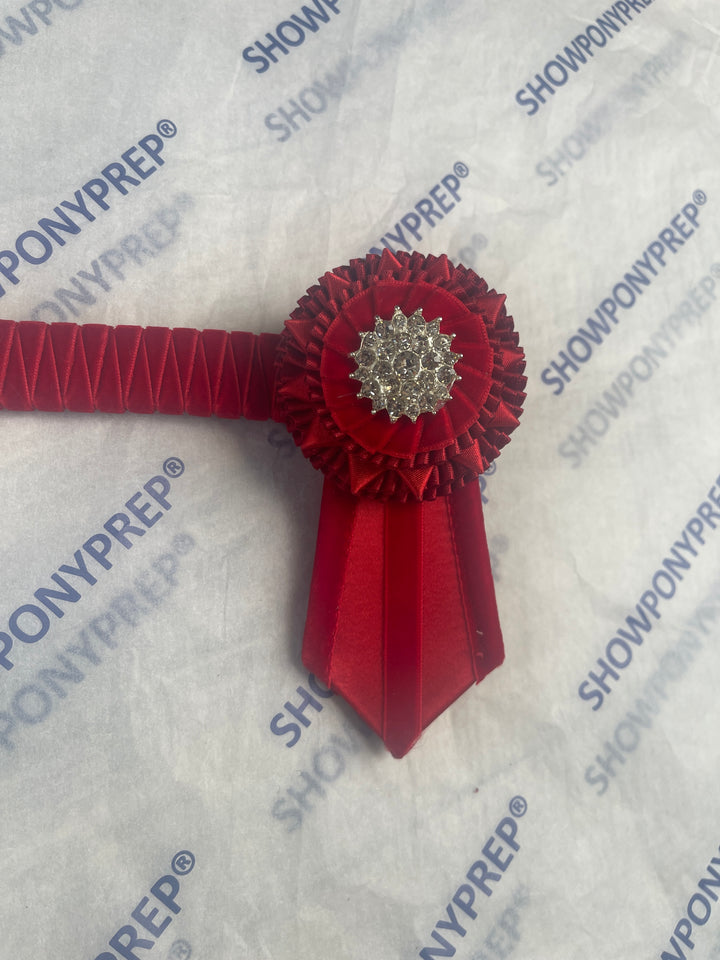 16" Red Velvet Browband