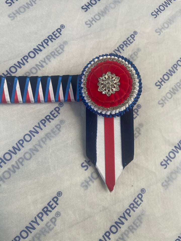 16.5” Blue & Red Browband