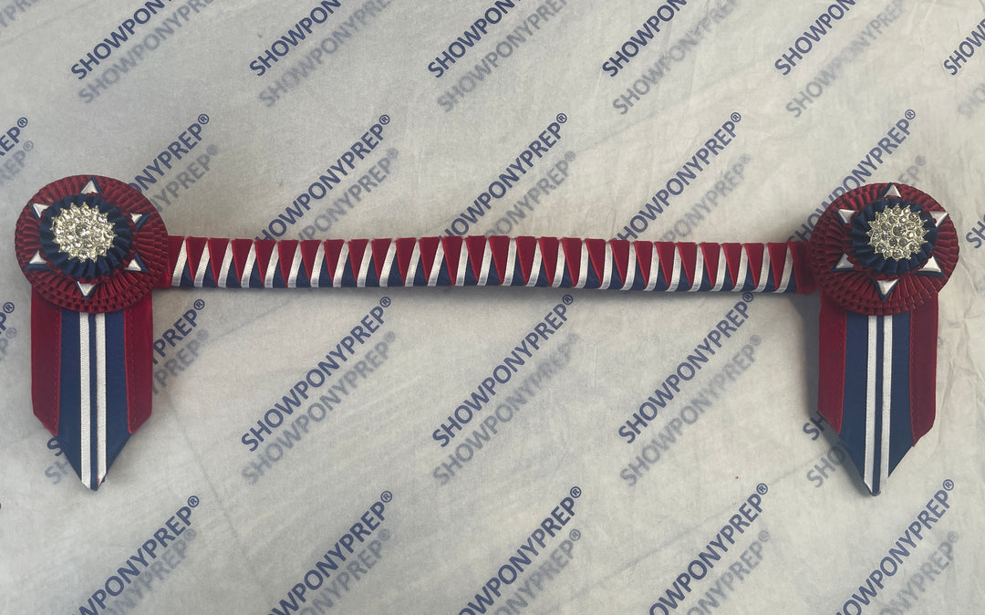 16.5” Red & Blue Browband