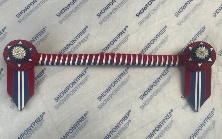 16.5” Red & Blue Browband