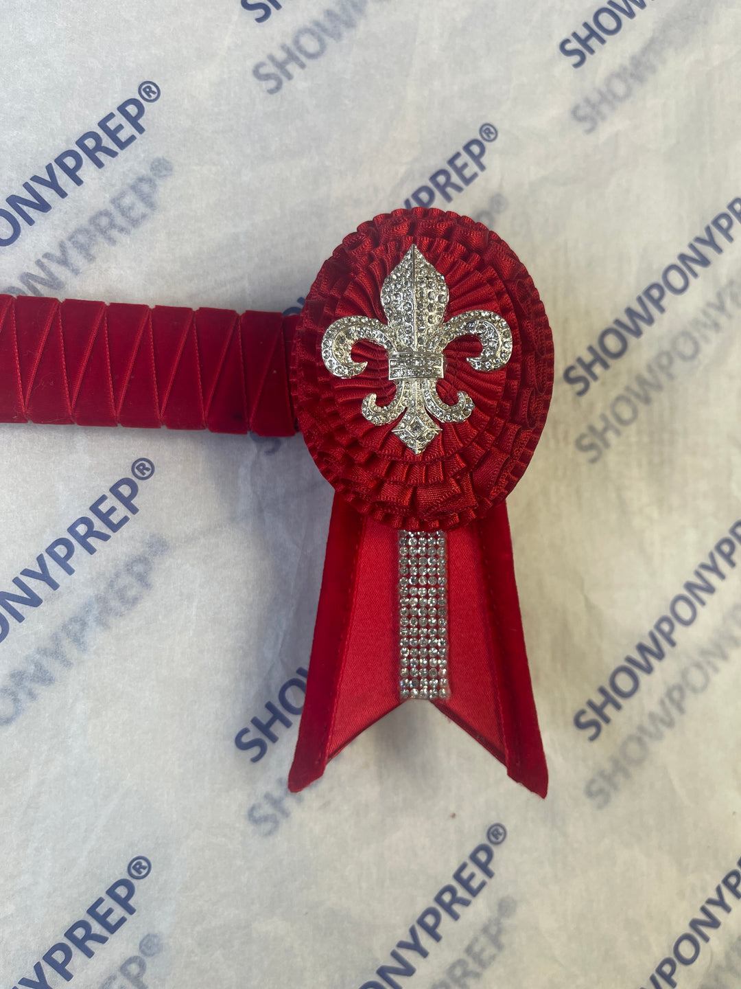 15” Red with Royal Emblem on Rosette