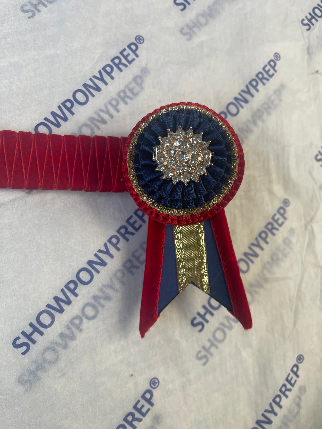 15.5" Red, Blue & Gold Browband