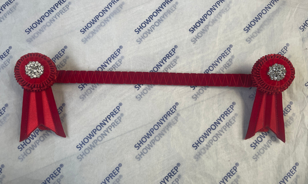 15.5" Solid Red Browband