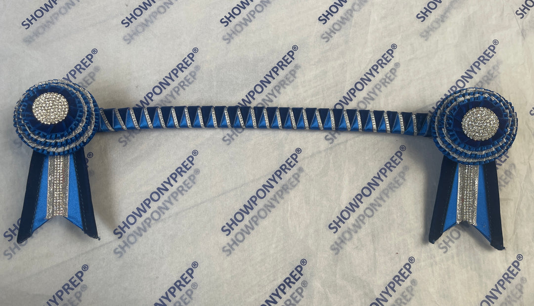 15.5" Blue & Silver Browband