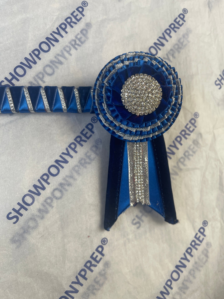 15.5" Blue & Silver Browband