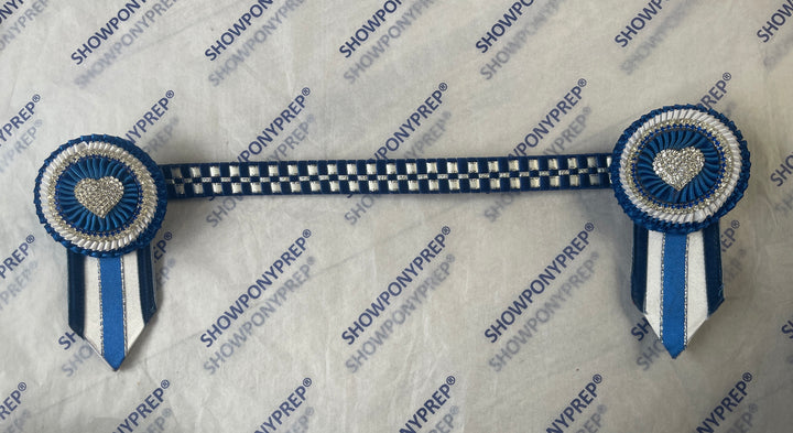 15.5" Blue & White Browband