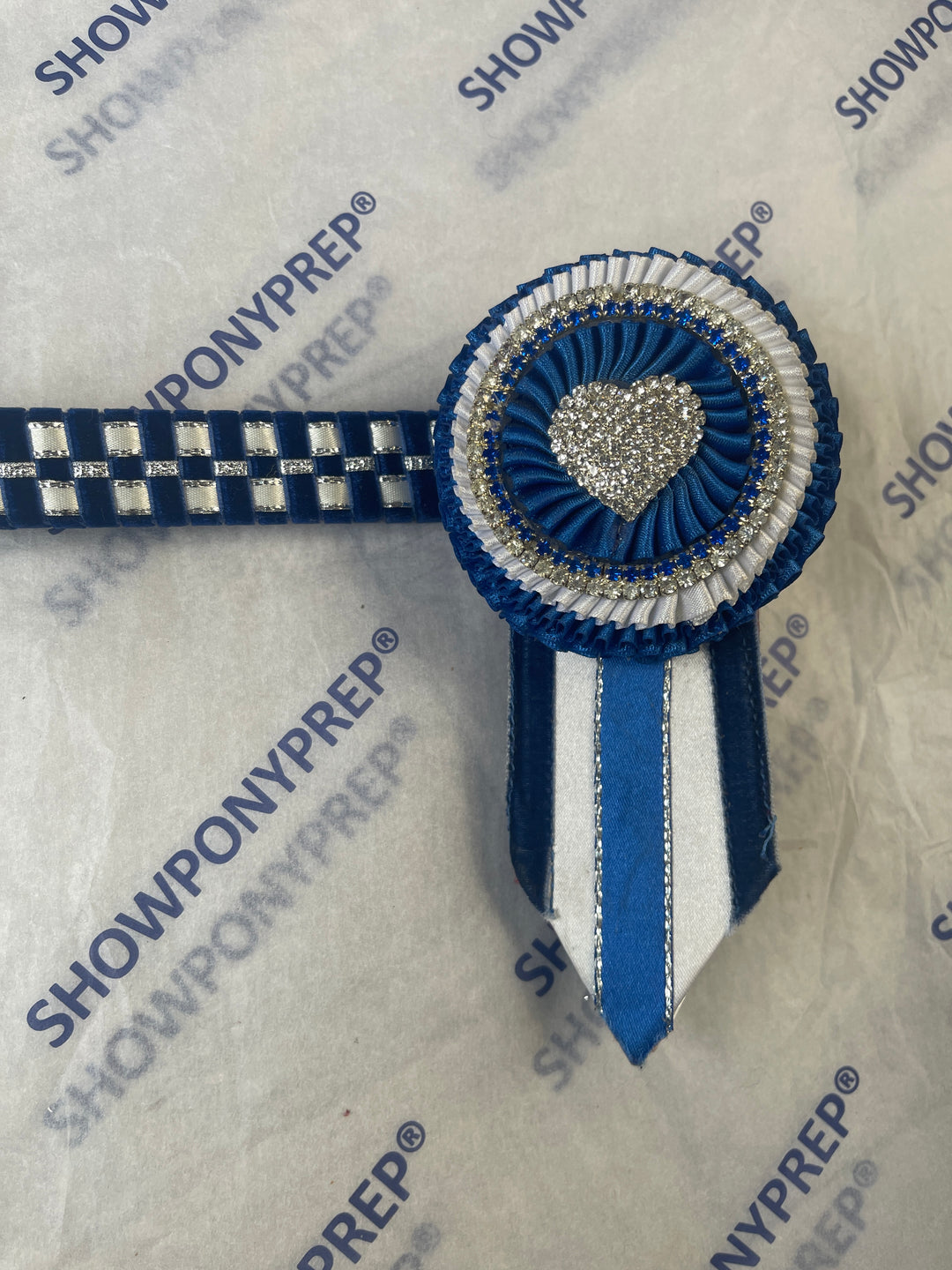 15.5" Blue & White Browband