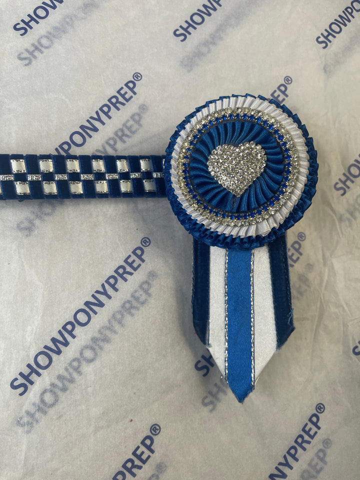 15.5" Blue & White Browband