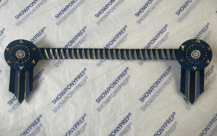 15.5" Navy & Gold Browband