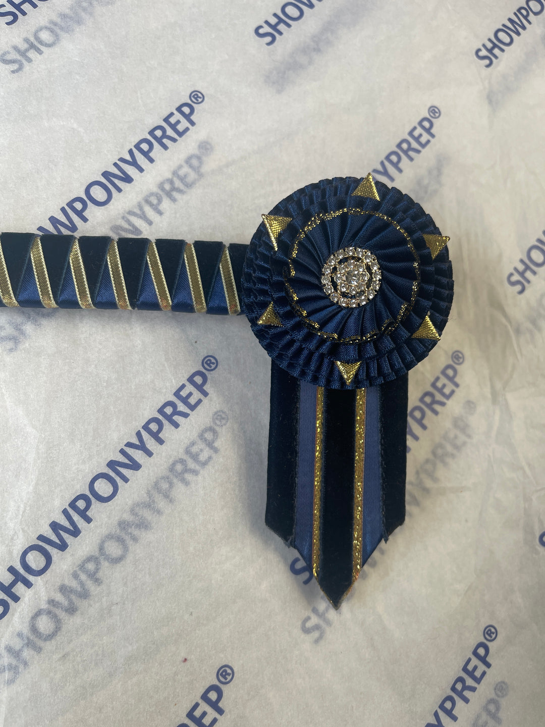 15.5" Navy & Gold Browband