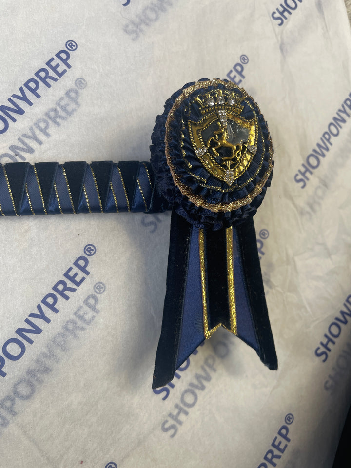 15.5" Navy & Gold Browband